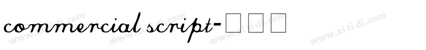 commercial script字体转换